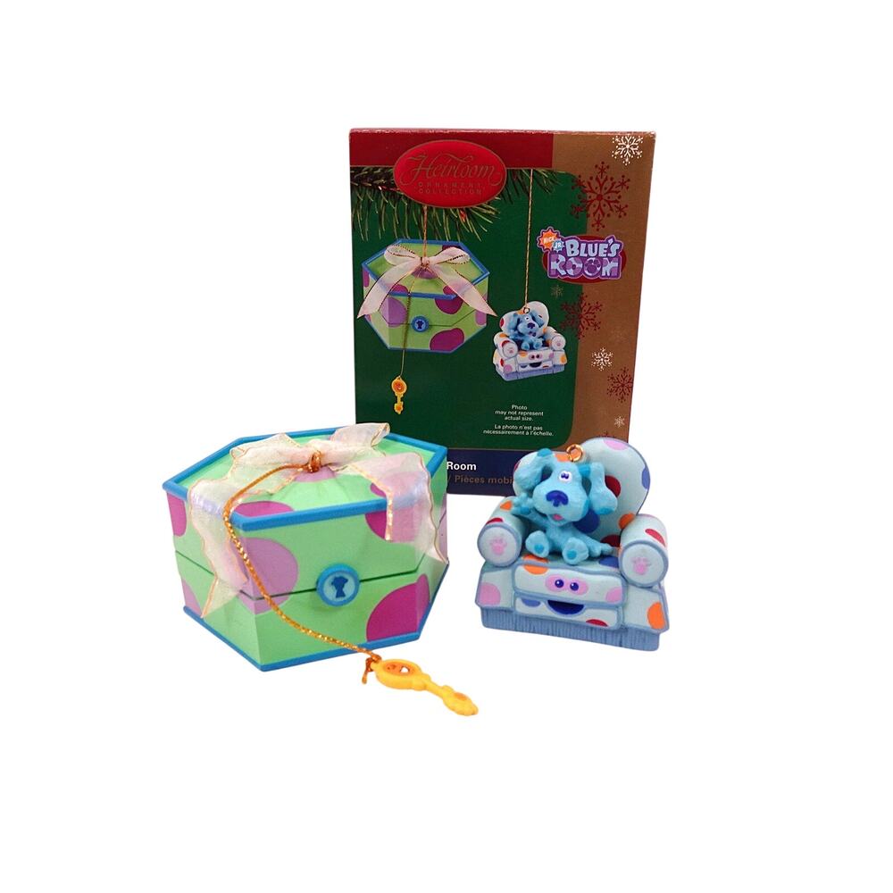 2005 Blue's Room Christmas Ornament Key Music Box Silly Seat Nick Jr Nickelodeon